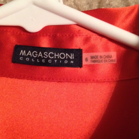Orange Magaschoni Collection shirt dress - Picture 3 of 4