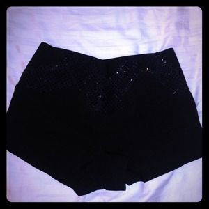 Black Sequin Shorts
