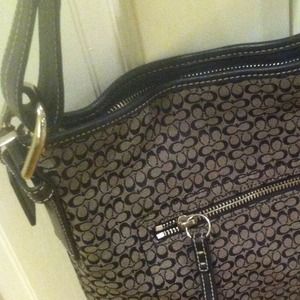 Coach black cross body purse