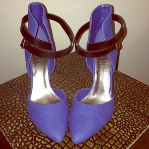 Electric blue heels w/ criss cross straps