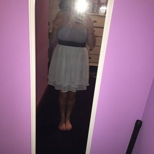 Mint & grey dress