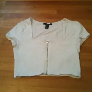 White crop top