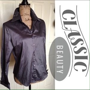 Gorgeous Dark Gray Button Up Top