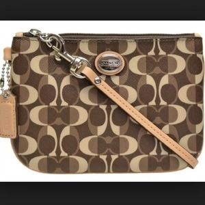 Coach Peyton Dream C Small Wristlet Brown/Tan