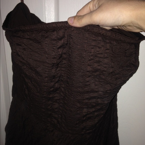 RESERVED!!! Chocolate brown strapless dress