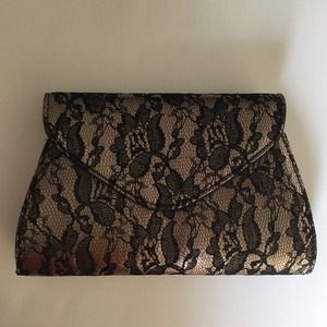 Gold & Black lace Neiman Marcus clutch