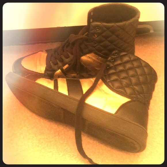 Gold high tops