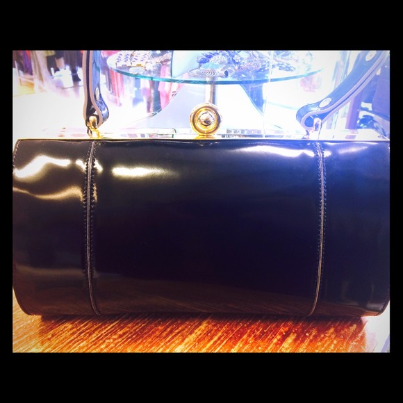 SOLD Alberto Di Canio black leather handbag NWT