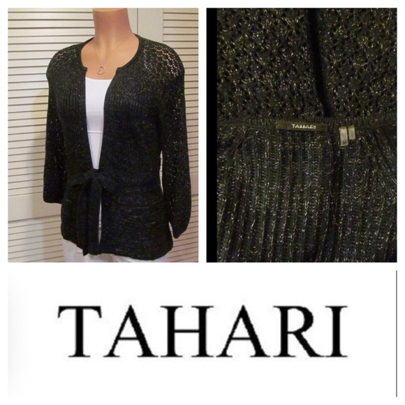 🎉SALE🎉 Tahari black and gold sweater