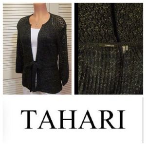 🎉SALE🎉 Tahari black and gold sweater