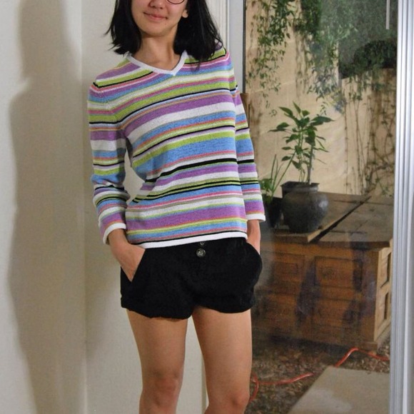 Casual Knit Striped Sweater