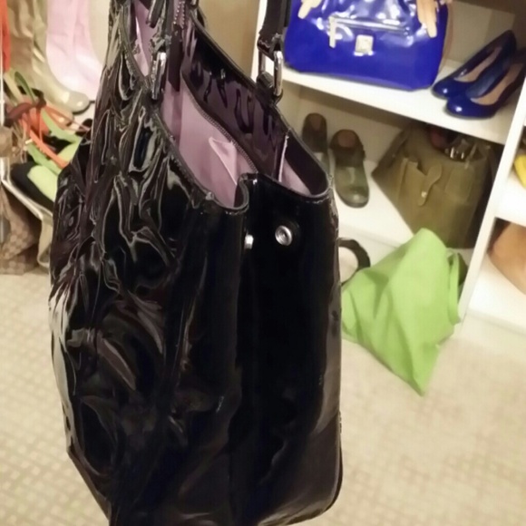 Black Patent Coach Handbag