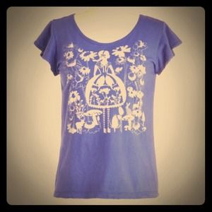 NWOT Royal blue printed top