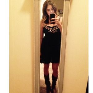 ⚡️BUNDLED ⚡️Free People Embellished Dress & boots