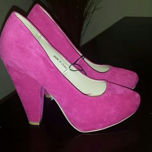 Forever 21 Fuchsia Suede Heels*Reduced*