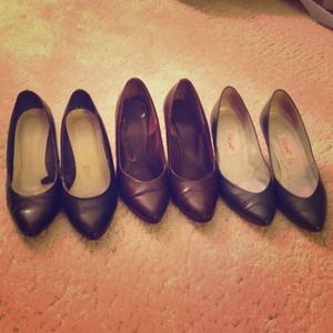 THREE PAIRS of ladies 5.5Medium heels