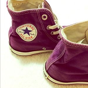 purple tall converse shoes