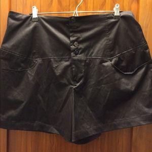 High Waisted Pleather Shorts