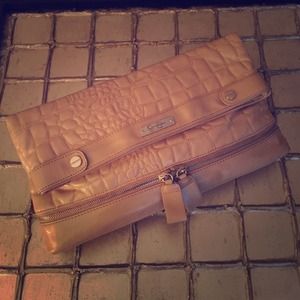 Jessica Simpson Oversized Clutch in Beige