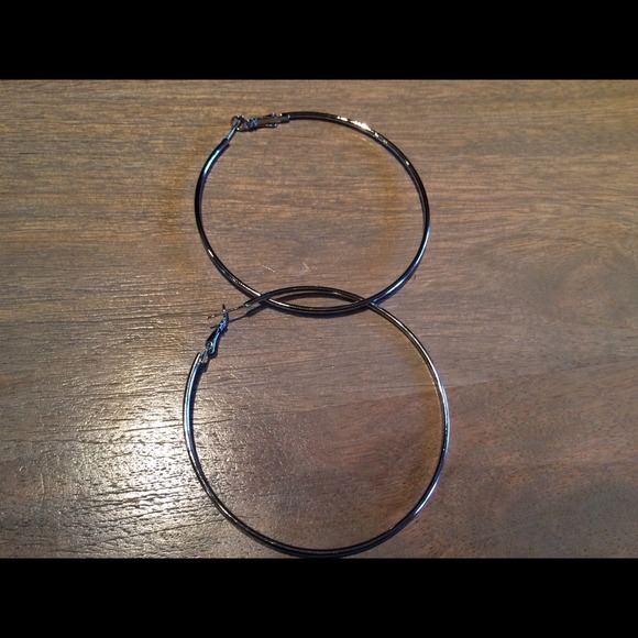Loop earrings about 3" diameters