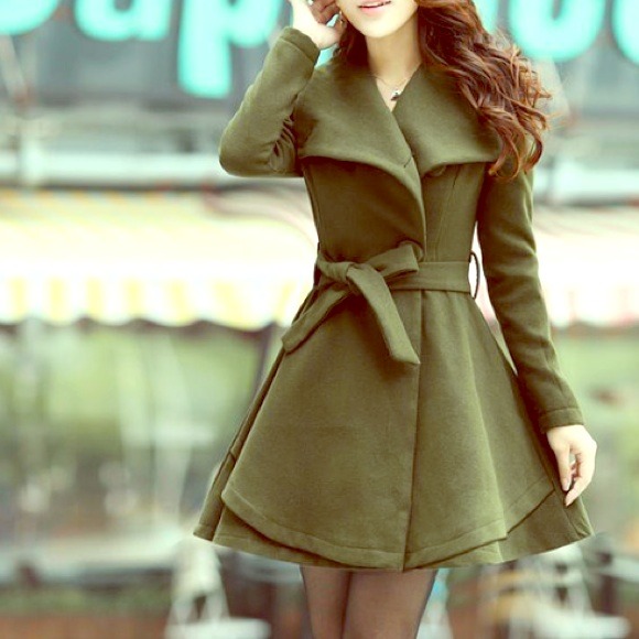 Army Green Fashion Coat