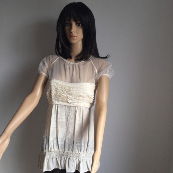 Cream BCBG top Size L
