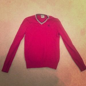 Men's Express Red V Neck Sweater