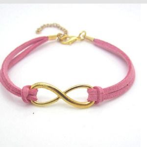 Pink infinity bracelet