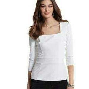 White House Black Market peplum top