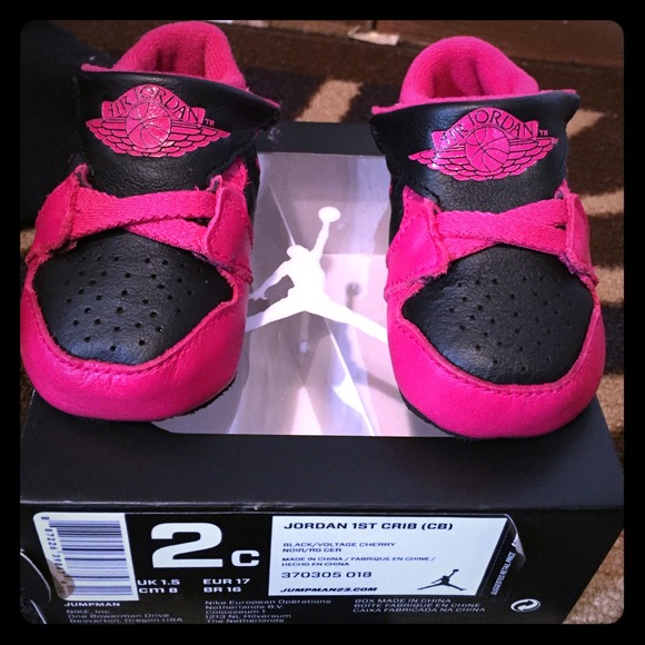 Pink baby girl Jordan shoes