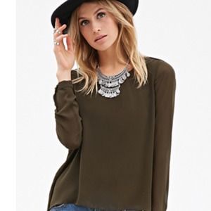 Olive green top