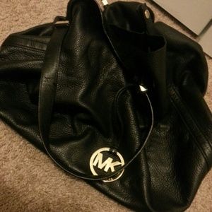 Leather black oversized Michael Kors purse