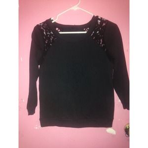 3/4 Sleeve Black Shirt