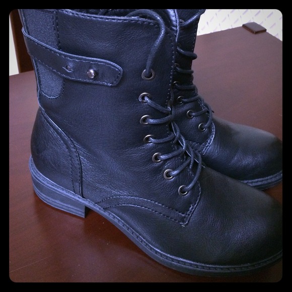Black Combat Boots (New with Box)