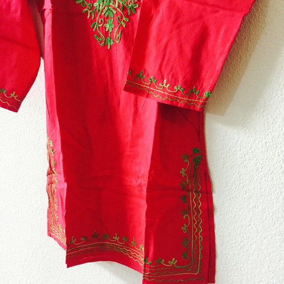 Bollywood Style Embroidered Top with Pants - Picture 2 of 4