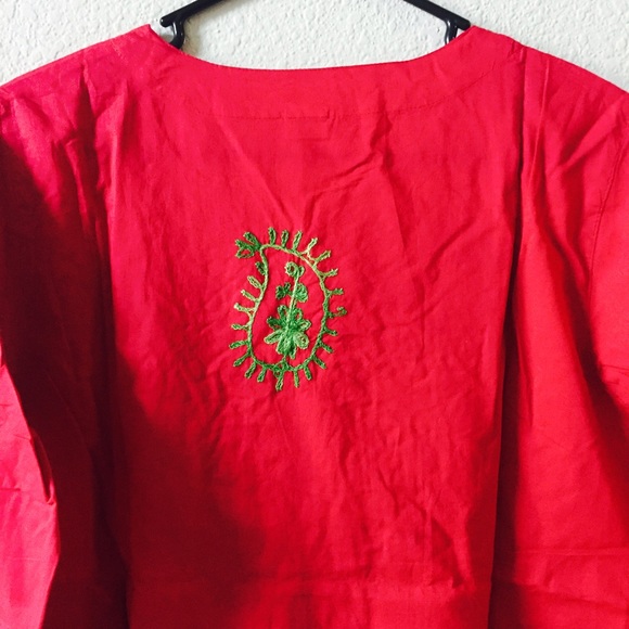 Bollywood Style Embroidered Top with Pants - Picture 3 of 4