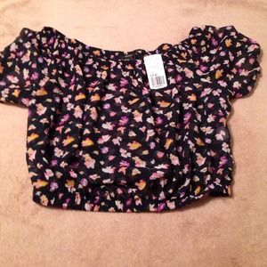 Forever 21 floral woven top