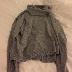 J. Crew grey turtleneck sweater
