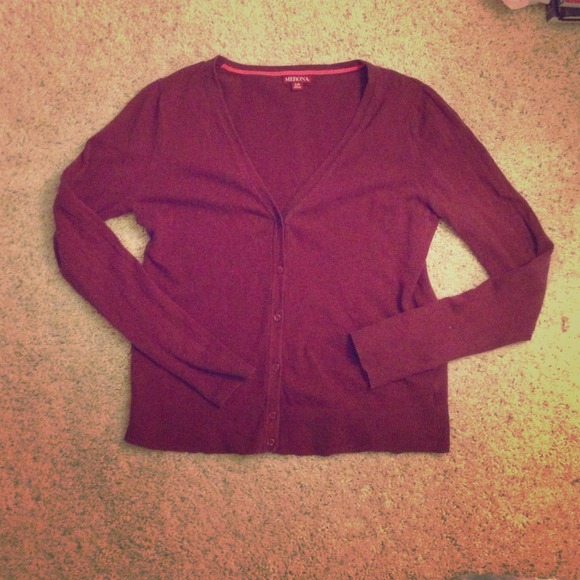 Maroon Button Up Cardigan
