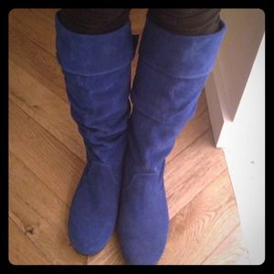 Beautiful cobalt blue tall boots size 9