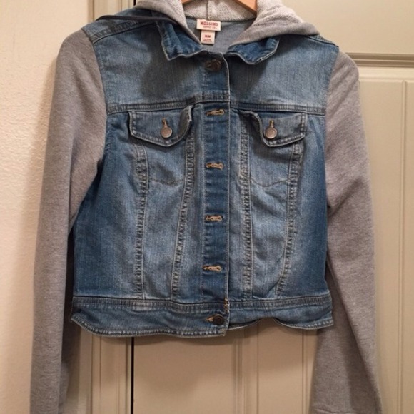 Hooded denim jacket M