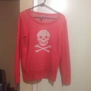 Coral skull sweater