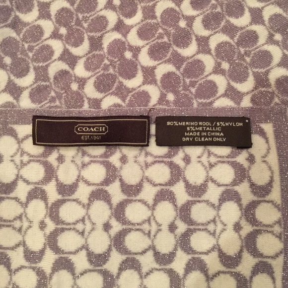 100% authentic sparkly two sided Coach wool scarf - Picture 4 of 4