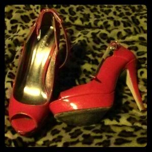 Red Madden girl heels