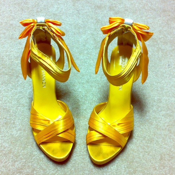 Michael Shannon Yellow Bowed Stilettos