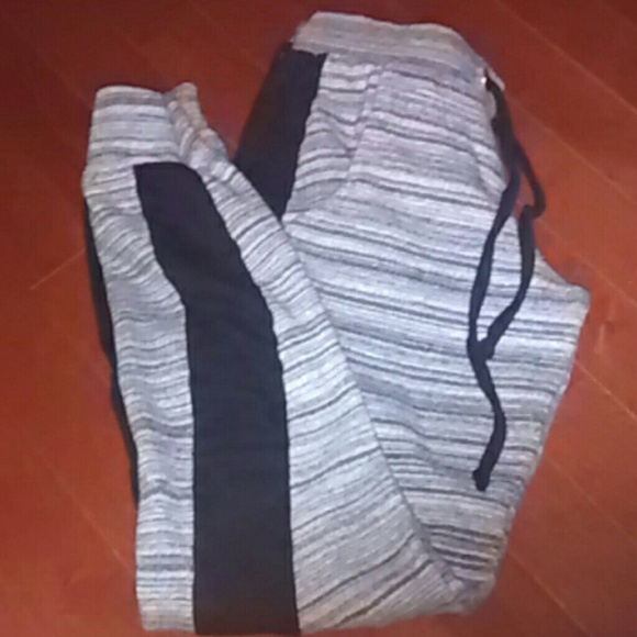 Skinny legged sweat pants.