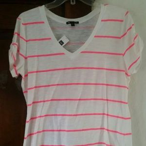 Neon pink stripped shirt