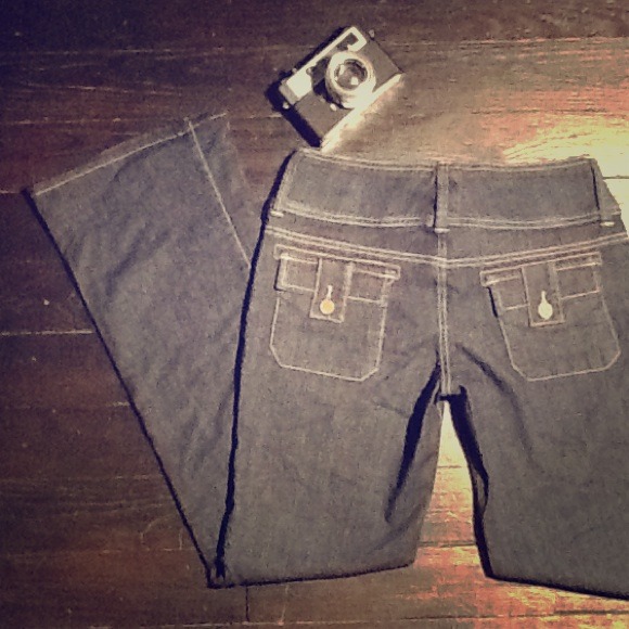 Pure color trouser jeans