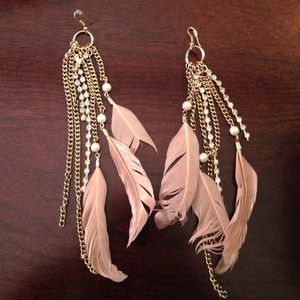 SALE- Feather earrings