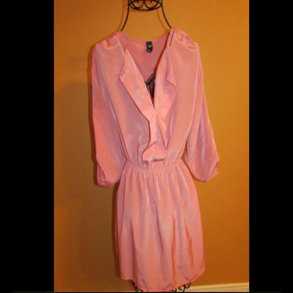 Pink silky dress